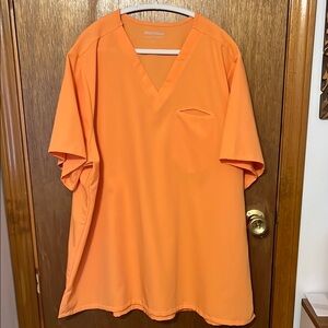 Mandala Women's Orange 1 Pocket Scrub Top Size 3X